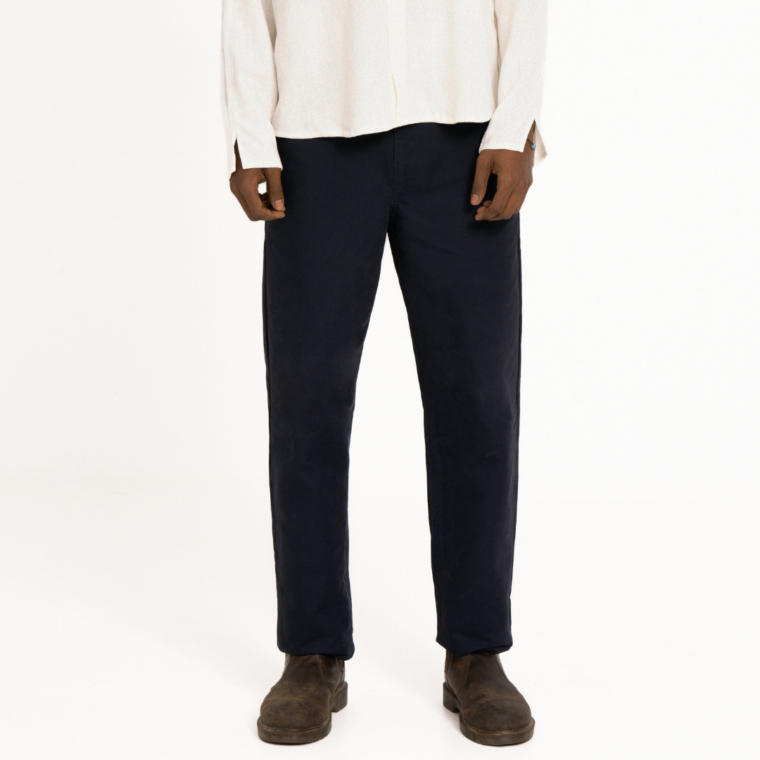 Navy Blue Chino Trousers